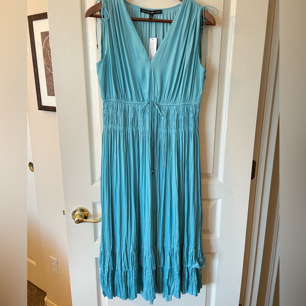 White House Black Market Teal Midi Dress